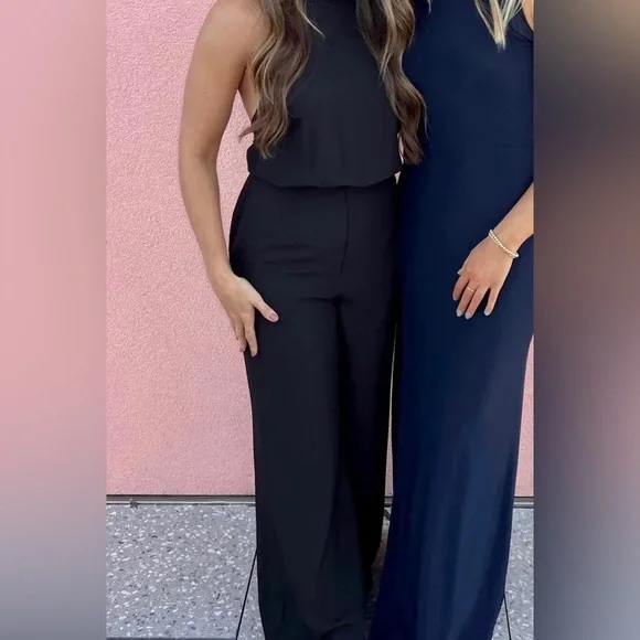 Lulus Moment for Life Halter Jumpsuit Bridal Shower Wedding Engagement Party - Picture 6 of 14